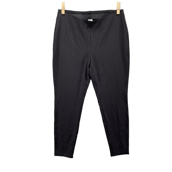 Chicos Legging Pants Womens 12 Black Sportswear Preppy Office Travel Performance - Picture 1 of 12